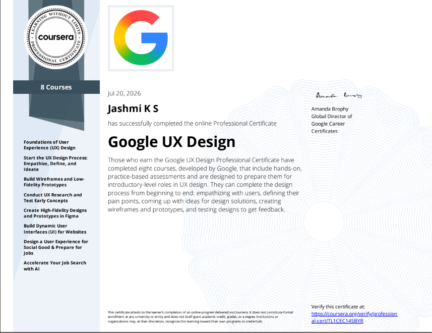 Google UX Design Professional Certificate thumbnail